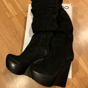 ALDO Ertel Over the Knee Boots Black Size 8
